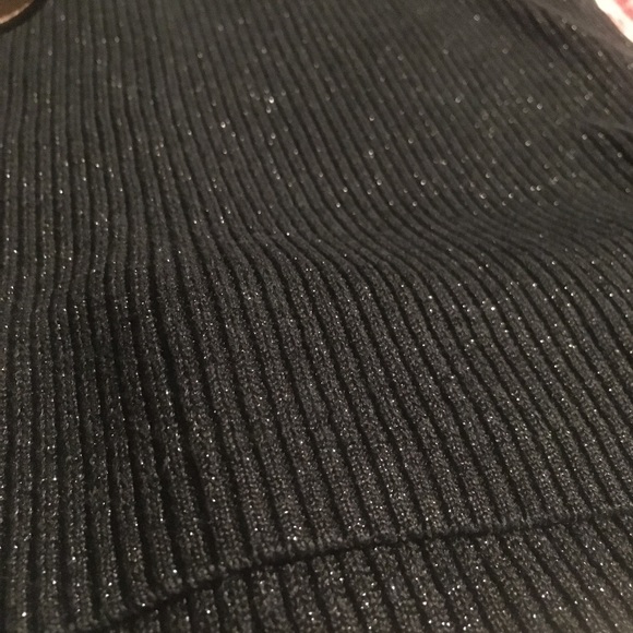 NWOT silk turtleneck black shine - Picture 5 of 7